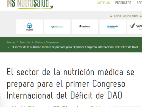 Medical nutrition industry prepares for the first International Congress on DAO Deficiency – NutraSalud